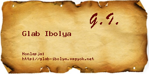 Glab Ibolya névjegykártya